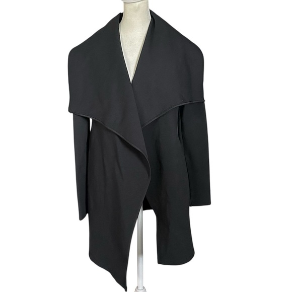 TASC Performance Midtown Wrap Organic Cotton & Bamboo Blend Sweater Black Small - Picture 2 of 12